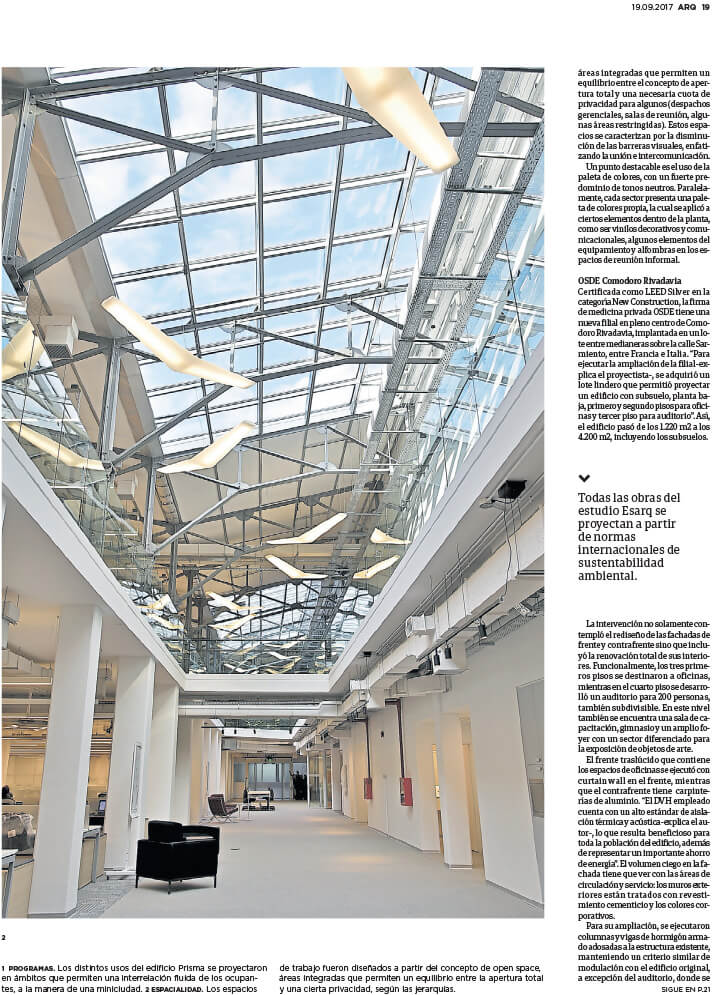 Nota ESARQ, ARQ Clarín, Sole Comunicaciones, Página 19