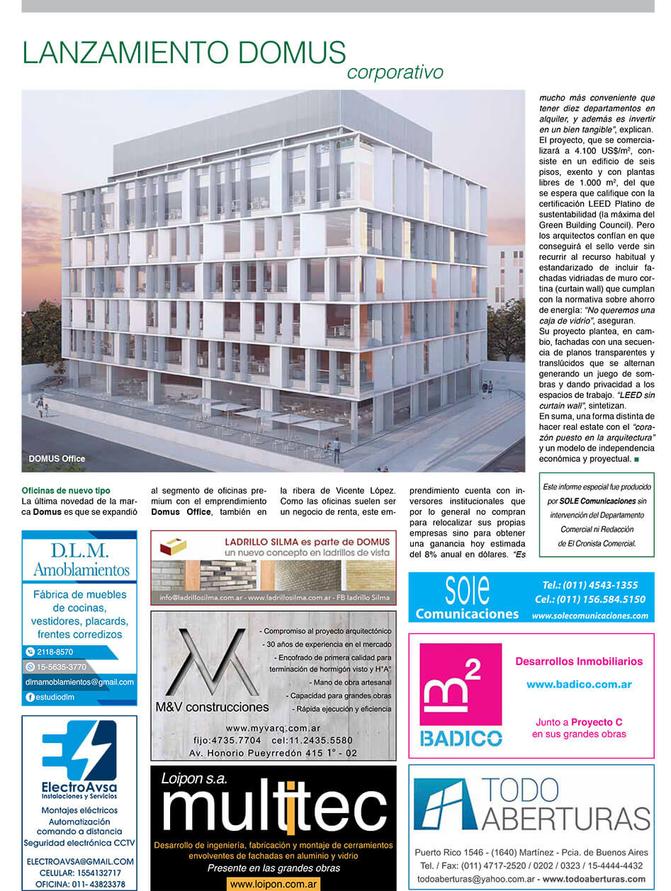 Nota Proyecto C, Página 3, Cronista Real Estate, Sole Comunicaciones