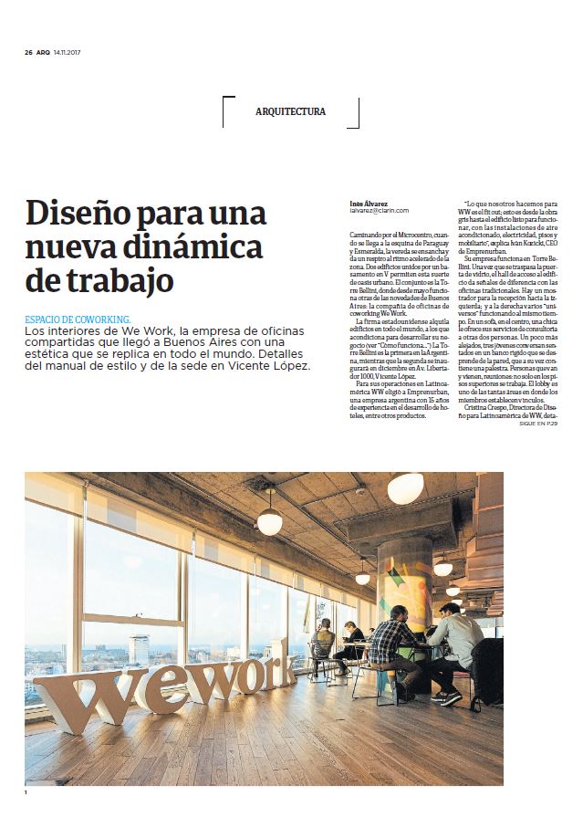 WeWork - ARQ CLARIN - 14.11.2017 -P26