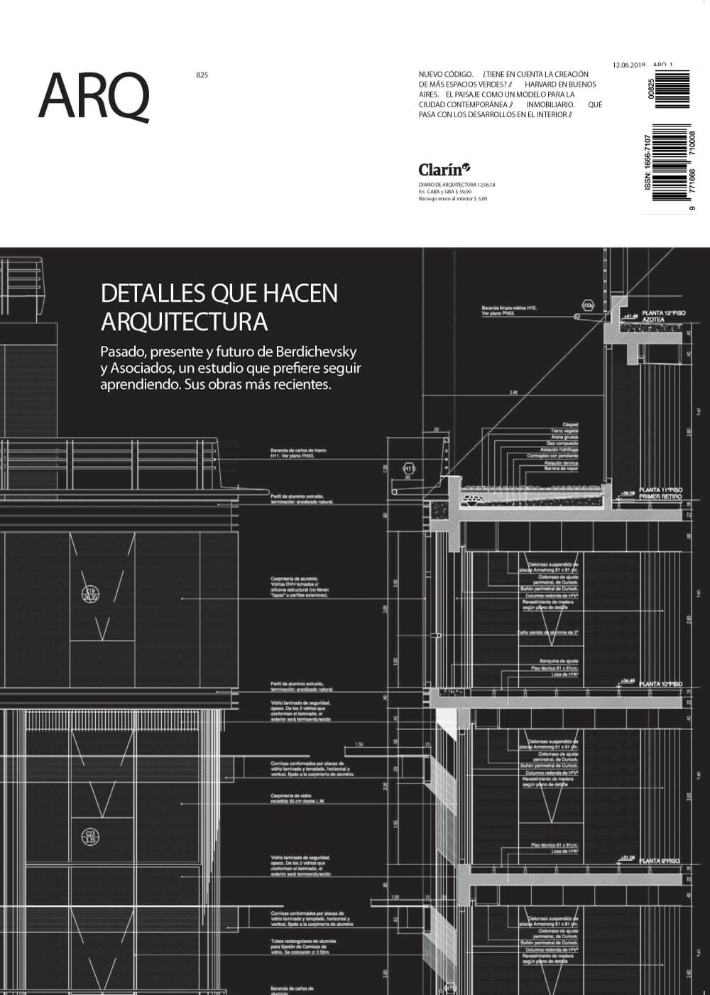 Tapa Nota Berdichevsky ARQ Clarín, Sole Comunicaciones
