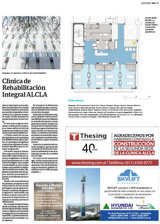 Nota AFS Arquitectos, ARQ Clarín, Sole Comunicaciones, Página 17