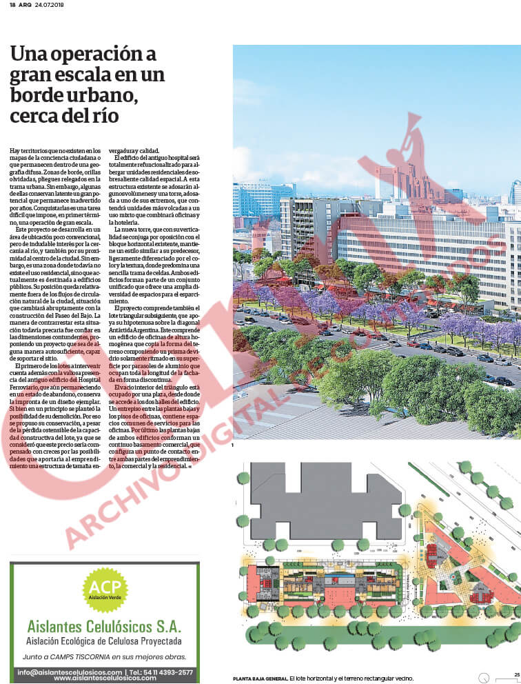 Nota Camps Tiscornia, ARQ Clarín, Sole Comunicaciones, página 18