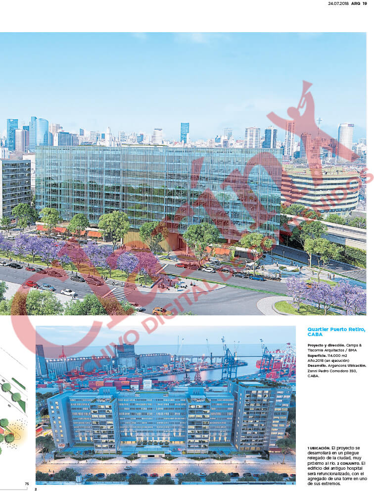 Nota Camps Tiscornia, ARQ Clarín, Sole Comunicaciones, página 19