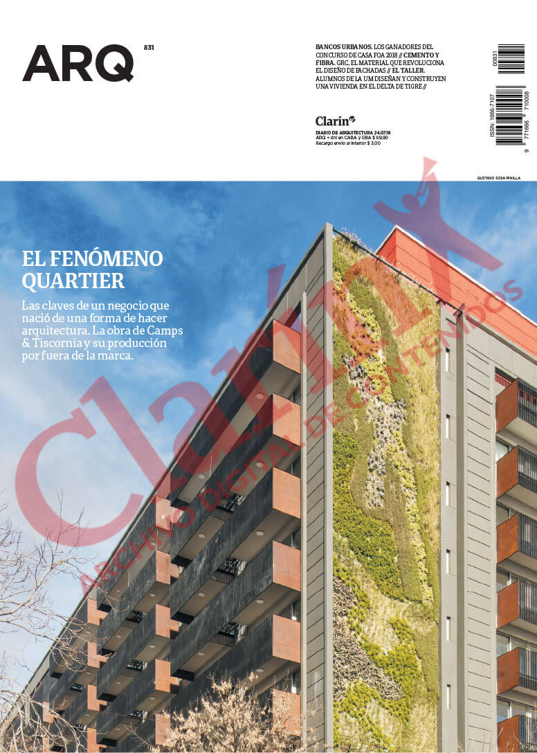 Nota Camps Tiscornia, ARQ Clarín, Sole Comunicaciones, Tapa