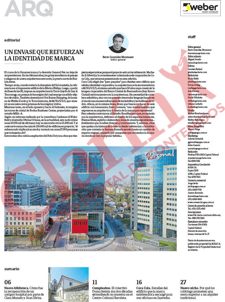 Torre Colca Cola - M/SG/S/S/S - ARQ Clarín- Sole Comunicaciones - editorial