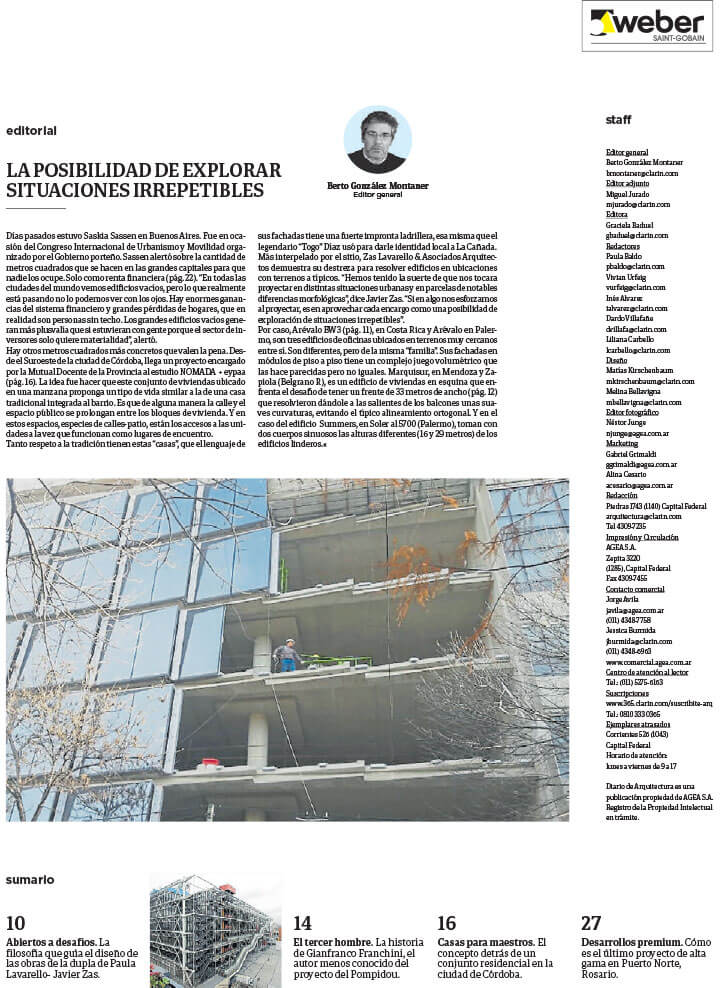 Zas Lavarello, editorial