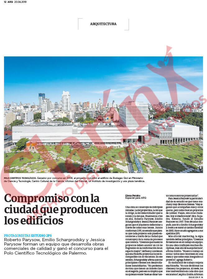Pagina 12ARQ Clarin, Nota 2PS - Parisow + Schargrodsky
