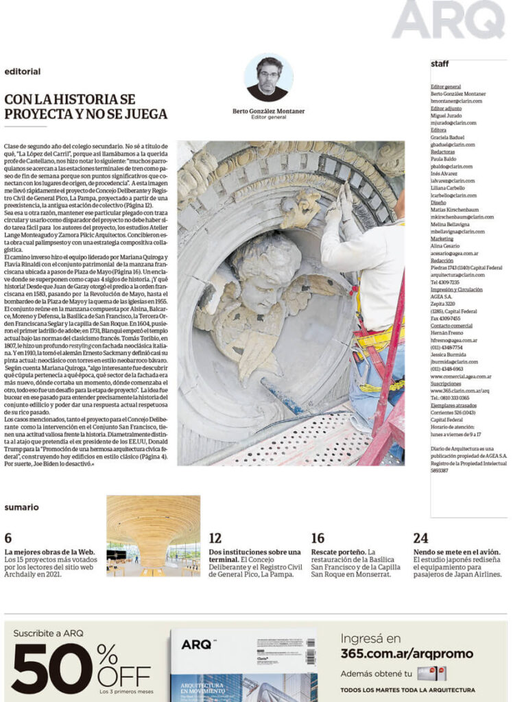 Nota Basílica y Capilla San Roque - ARQ - Editorial